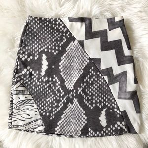 Bebe Snake Skin Mini Skirt